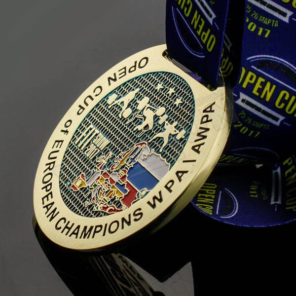 Metal 3D Gold Plated Sports Race Medal