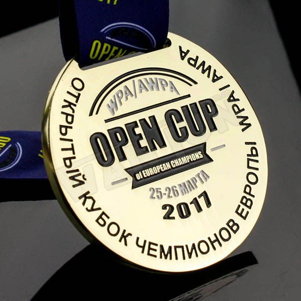 Metal 3D Gold Plated Sports Race Medal